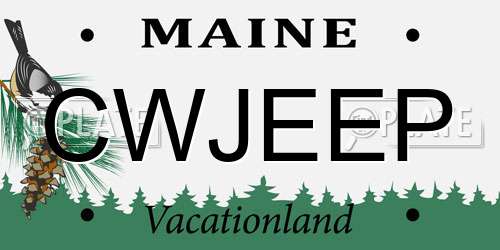 CWJEEP Maine License Plate
