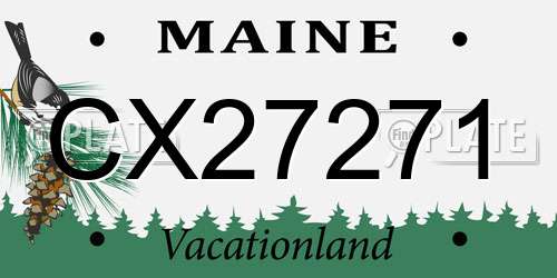CX27271 Maine License Plate