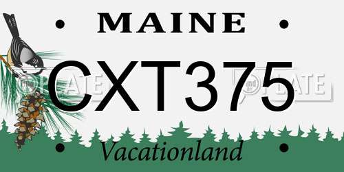 CXT375 Maine License Plate