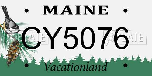 CY5076 Maine License Plate