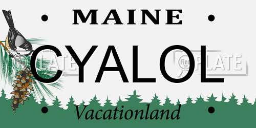 CYALOL Maine License Plate