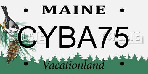 CYBA75 Maine License Plate