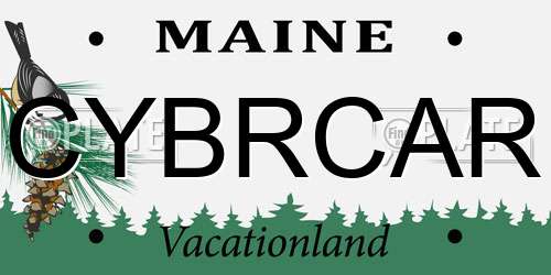 CYBRCAR Maine License Plate