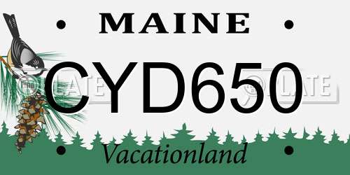 CYD650 Maine License Plate