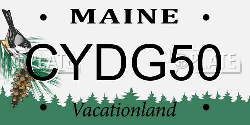 CYDG50 Maine License Plate