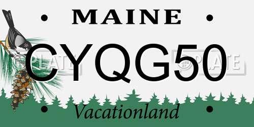CYQG50 Maine License Plate