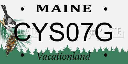 CYS07G Maine License Plate