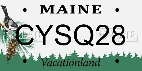 CYSQ28 Maine License Plate