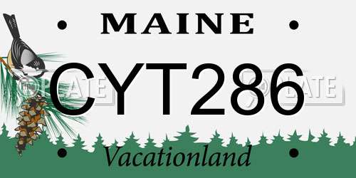 CYT286 Maine License Plate