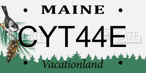 CYT44E Maine License Plate