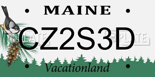 CZ2S3D Maine License Plate