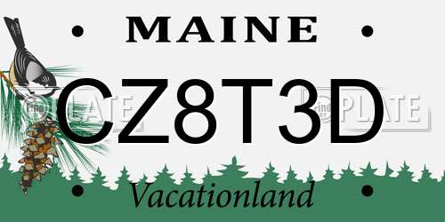CZ8T3D Maine License Plate