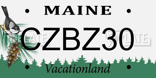 CZBZ30 Maine License Plate