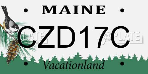 CZD17C Maine License Plate