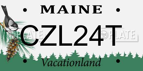 CZL24T Maine License Plate
