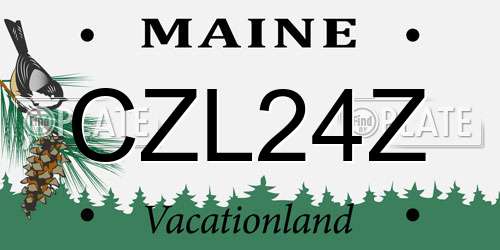 CZL24Z Maine License Plate