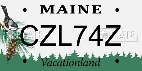 CZL74Z Maine License Plate