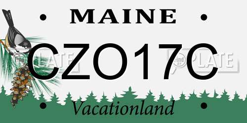 CZO17C Maine License Plate