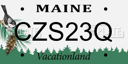 CZS23Q Maine License Plate