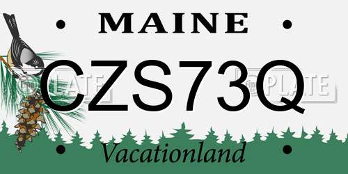 CZS73Q Maine License Plate