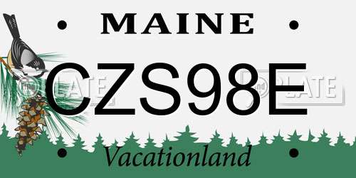 CZS98E Maine License Plate