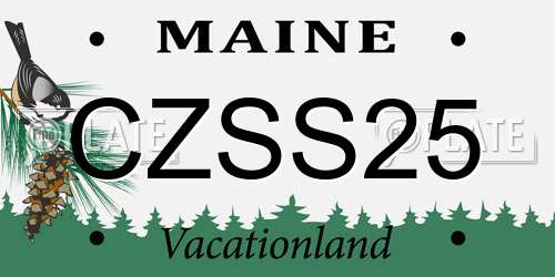 CZSS25 Maine License Plate