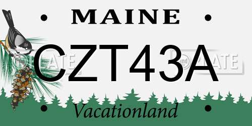 CZT43A Maine License Plate
