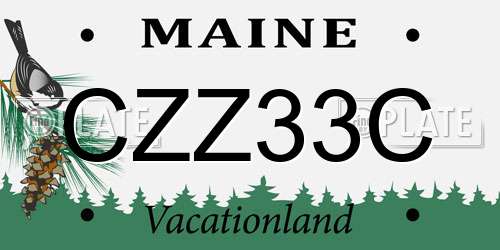 CZZ33C Maine License Plate