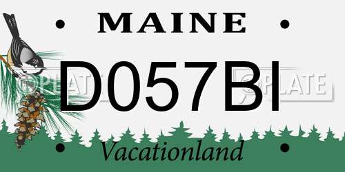 D057BI Maine License Plate