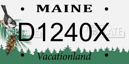 D1240X Maine License Plate