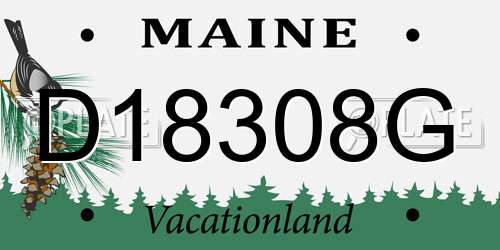D18308G Maine License Plate