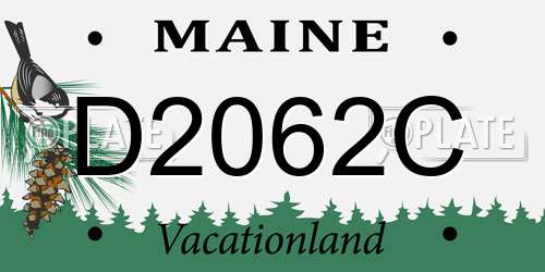 D2062C Maine License Plate