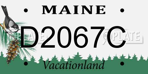 D2067C Maine License Plate