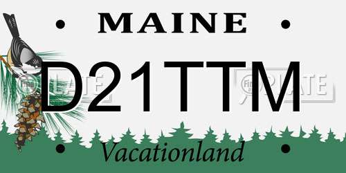 D21TTM Maine License Plate
