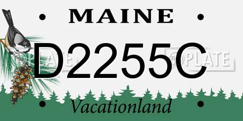 D2255C Maine License Plate