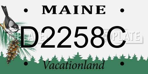 D2258C Maine License Plate