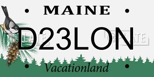 D23LON Maine License Plate