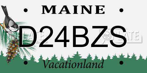 D24BZS Maine License Plate