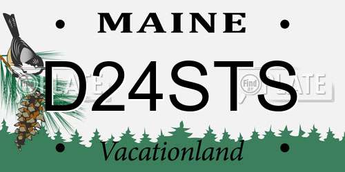 D24STS Maine License Plate