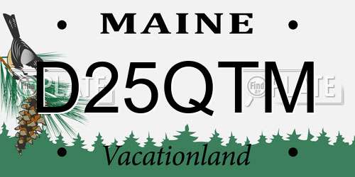 D25QTM Maine License Plate