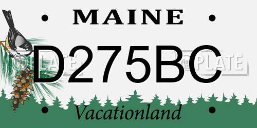 D275BC Maine License Plate