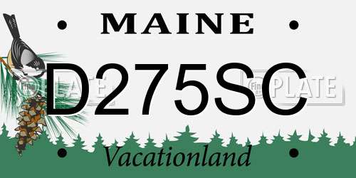 D275SC Maine License Plate