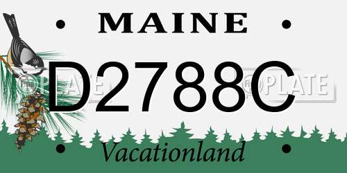 D2788C Maine License Plate