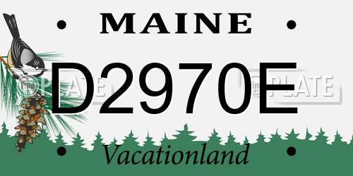 D2970E Maine License Plate