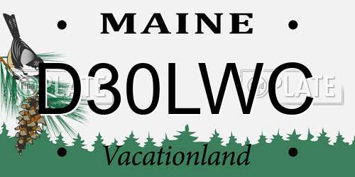 D30LWC Maine License Plate