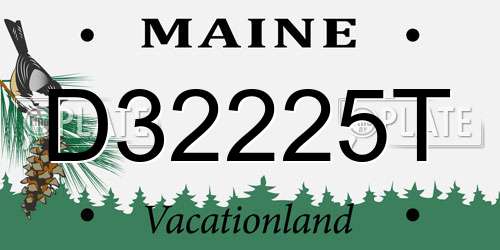 D32225T Maine License Plate
