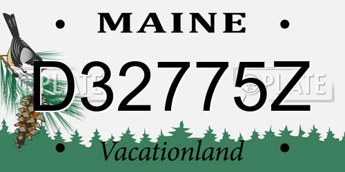 D32775Z Maine License Plate