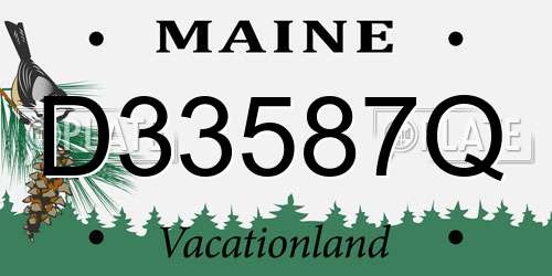 D33587Q Maine License Plate