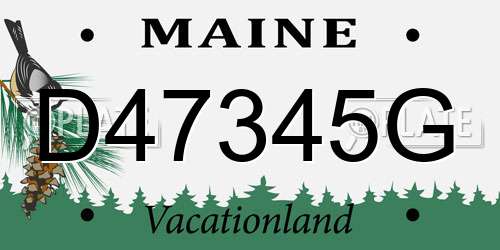 D47345G Maine License Plate