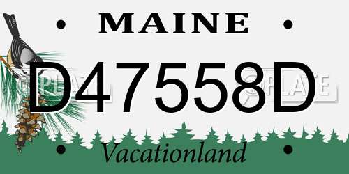 D47558D Maine License Plate